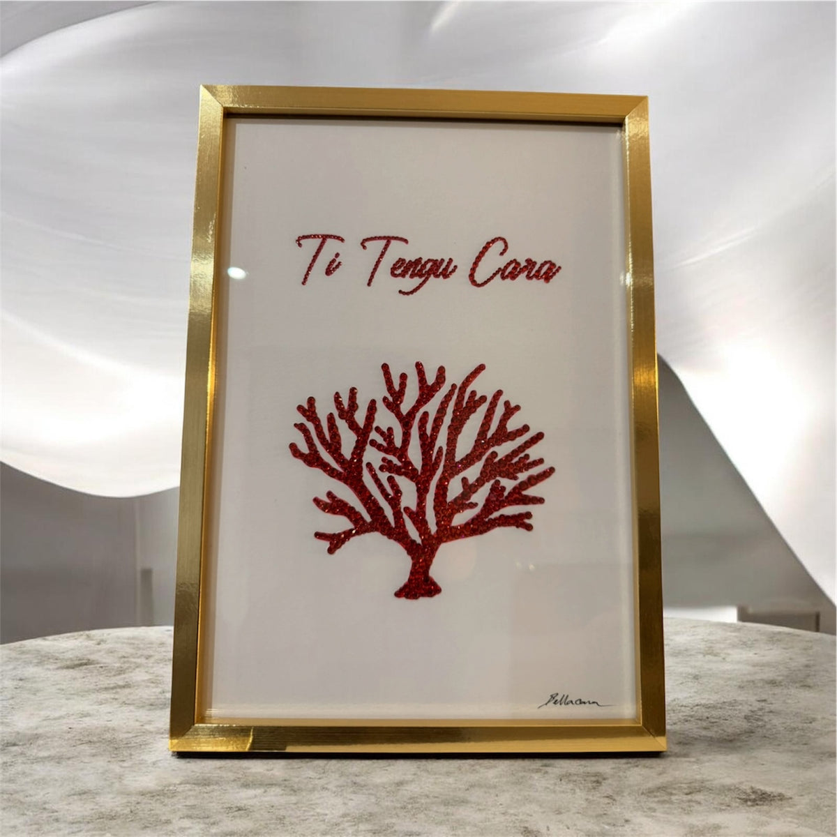 Cadre corail « Ti tengu cara «  21*30