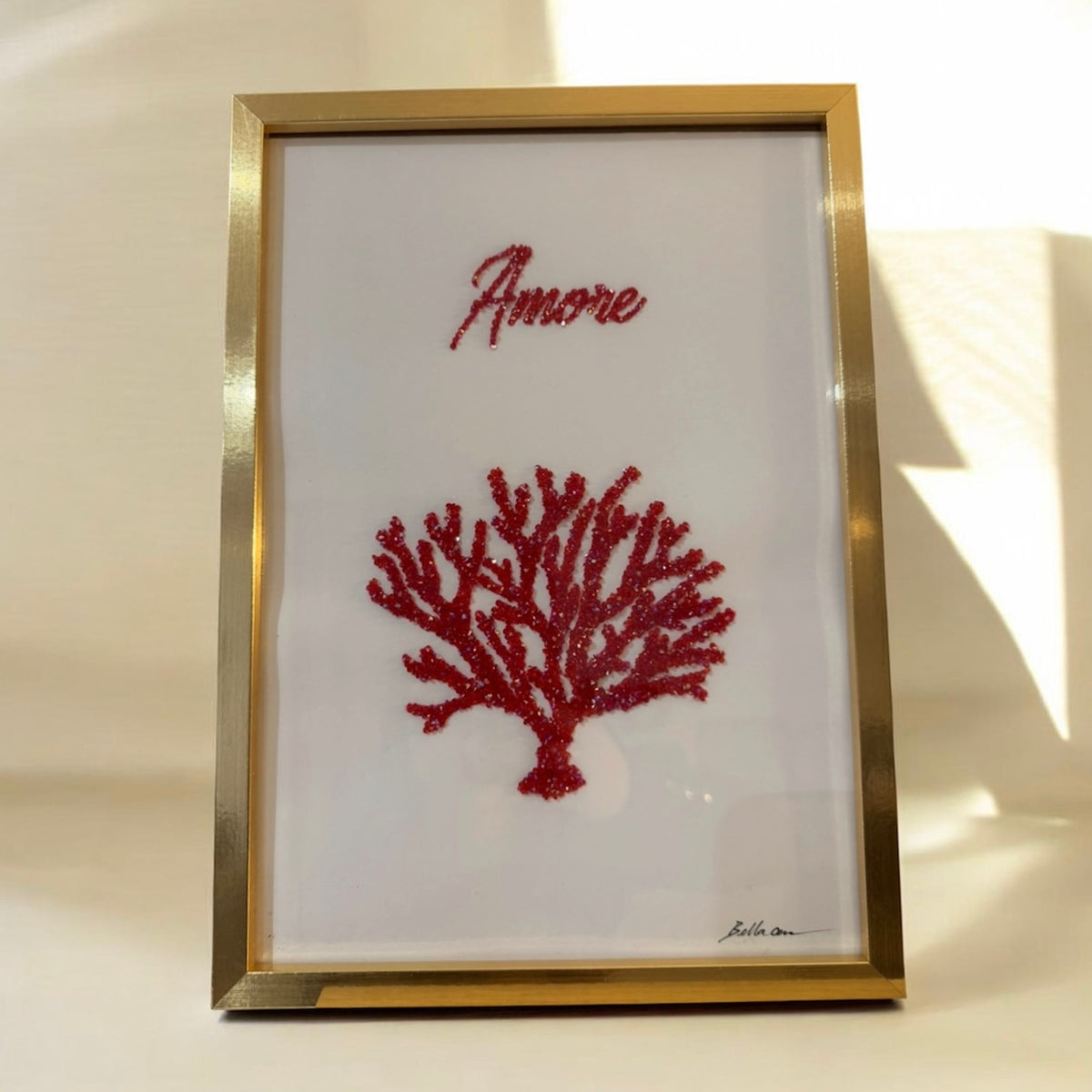 Cadre corail « Amore « 21*30