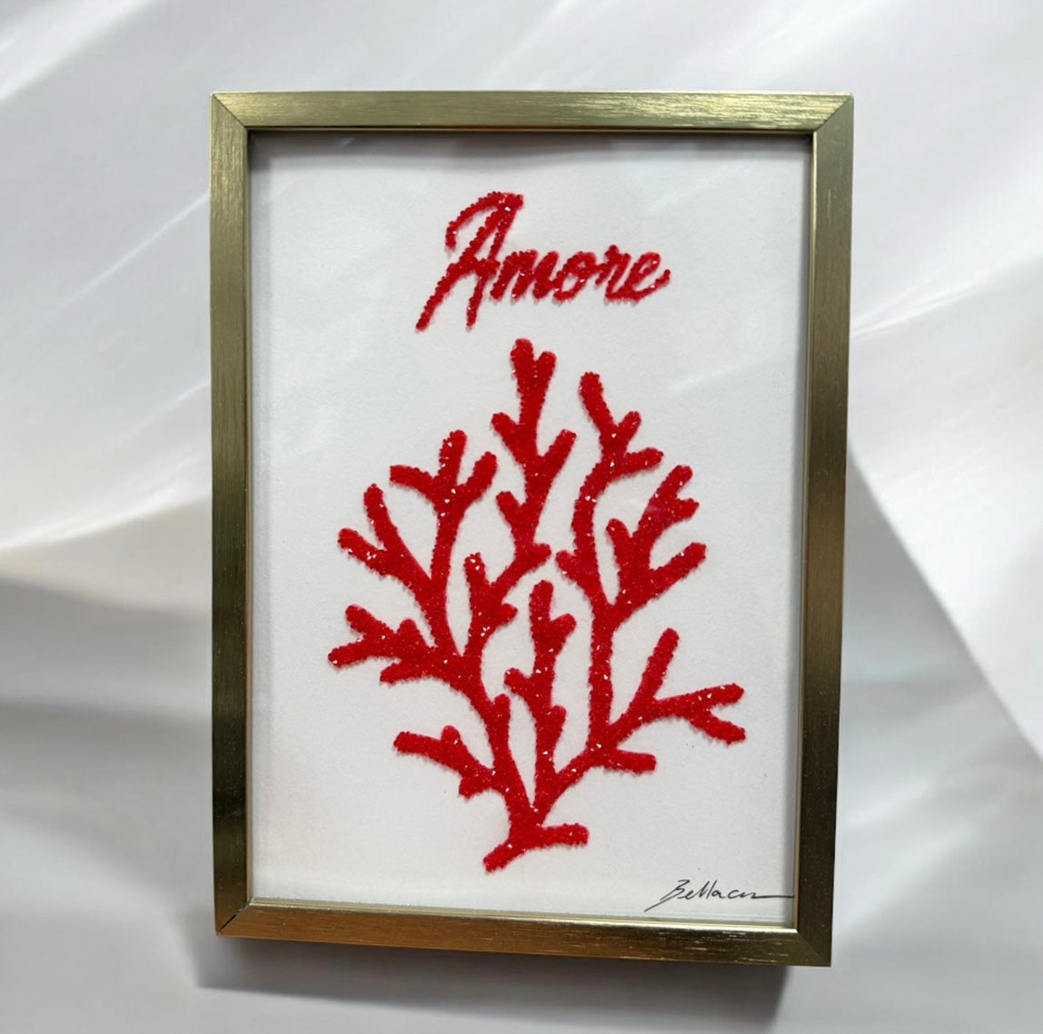 Cadre corail « Amore « 13*18